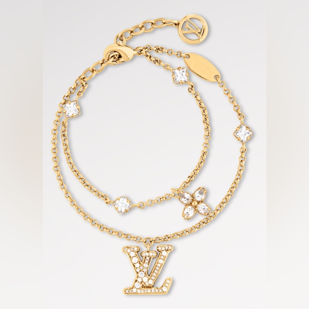Louis Vuitton Lady LV Do U Gold Bracelet with Diamond LV Charms